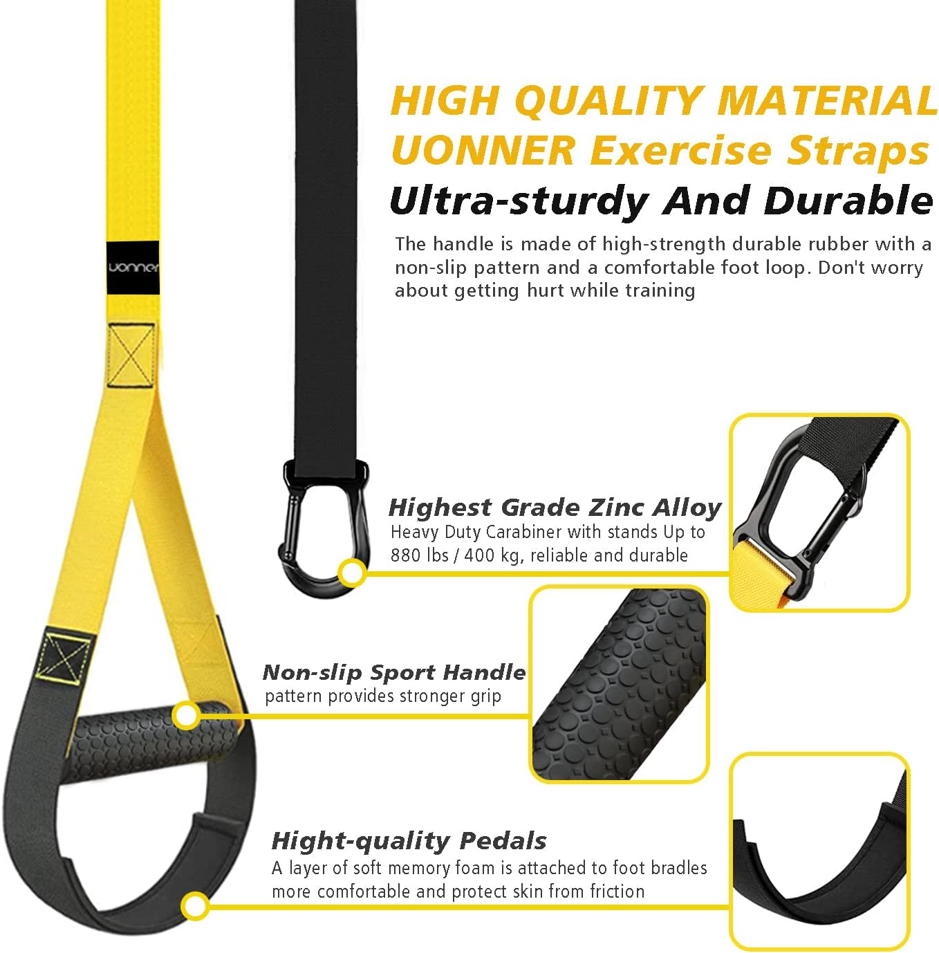 UONNER Suspension Trainer - Versatile Home Gym Equipment for Full Body Workouts